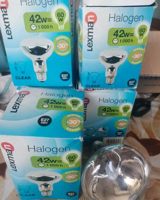 5 faretti lexman halogen 42 w luce calda 