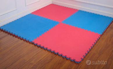 Pavimento palestra tatami rosso e blu 100x100x2cm