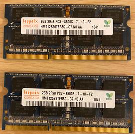 RAM 2X2GB PC3 8500S