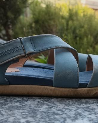 Sandali Bata in Nabuk Plantare Vera Pelle T.40 