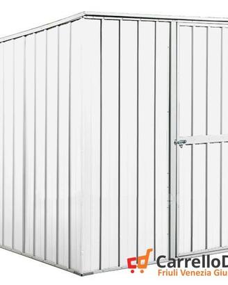 Box da giardino lamiera acciaio 175x185cm bianco