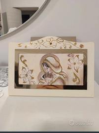 Quadretto Madre e Bambino decorato oro