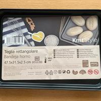 Teglia rettangolare inox nuova