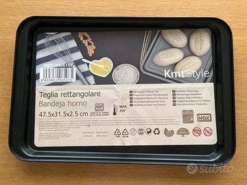 Teglia rettangolare inox nuova