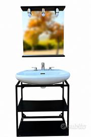 Mobile Bagno Specchio e Lavandino Rubinetto Grohe