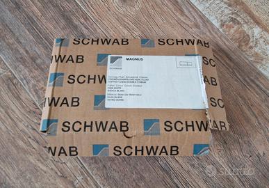 PLACCA WC SCHWAB MAGNUS VETRO BIANCO DOPPIO FLUSSO