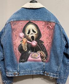 Giacca di Jeans Benetton invernale Vintage Scream