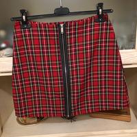 Gonna scozzese rosso Stradivarius tg Eur40