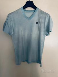 T-shirt azzurra Enrico Coveri cotone tg M L