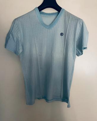 T-shirt azzurra Enrico Coveri cotone tg M L
