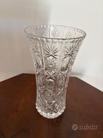 Vaso in vetro pressato con motivo a stelle
