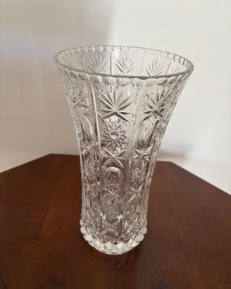 Vaso in vetro pressato con motivo a stelle