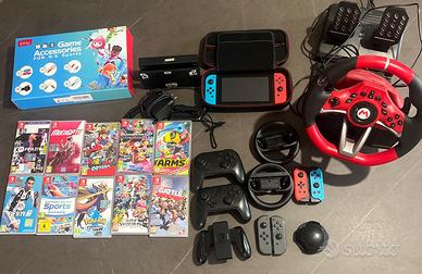 Nintendo Swich+ Volante+Ninendo sport, 10 giochi