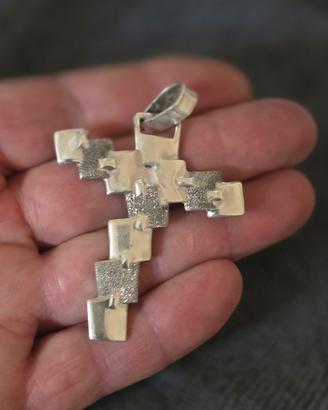 croce argento pesante 