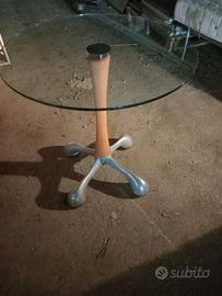 TAVOLO LEGNO E VETRO