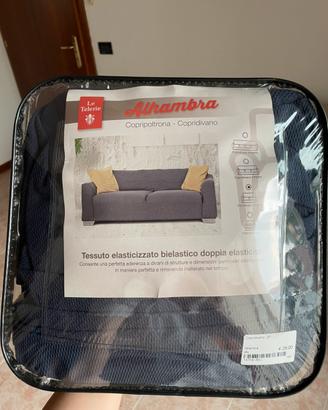 Copridivano due posti blu