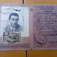 Vecchia carta d'indentità postale 1953