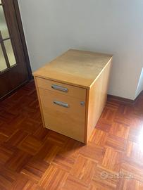 Cassettiera comodino in legno