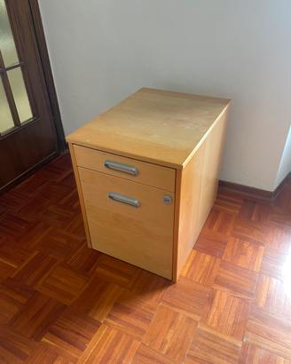 Cassettiera comodino in legno