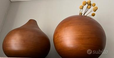 Coppia vasi legno