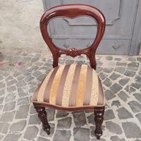 sedia in massello mogano 