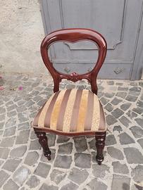 sedia in massello mogano 