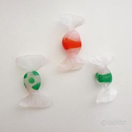 3 caramelle in vetro di Murano