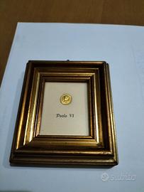 Quadretto Paolo VI effigie oro