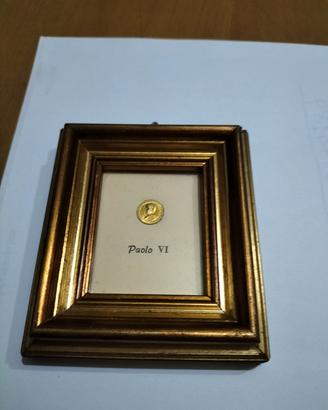 Quadretto Paolo VI effigie oro