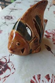 porta candela pesce ceramica 