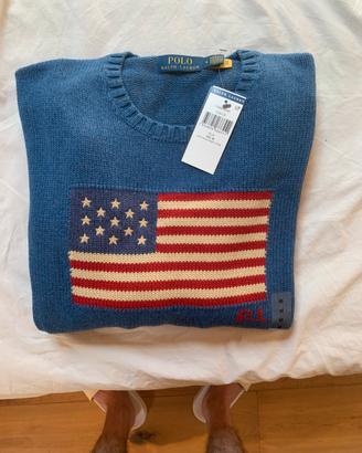 Maglione bandiera americana Ralph Lauren