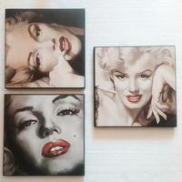 3 Quadri Stampa Su Legno Marilyn Monroe TOPARTSHOP