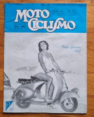 Rivista Motociclismo Piaggio Vespa faro basso 1948