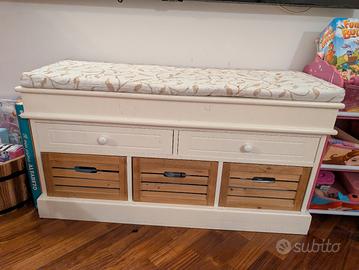 Panca contenitore shabby chic 