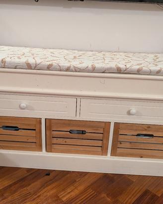 Panca contenitore shabby chic 