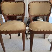 Sedie con borchie anni 50 coppia