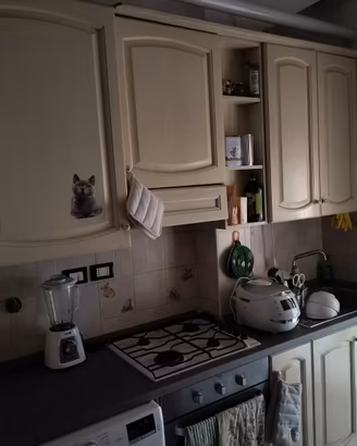 Cucina in legno con forno