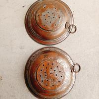 2 Antiche Schiumarole/Scolapasta in Rame