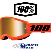 Mascherina 100% STRATA 2 NEON ORANGE - Lente a spe