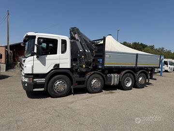 Scania P410 gru e ribaltabile 4 assi