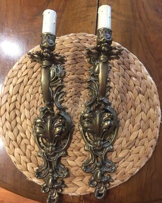 Coppia di applique in bronzo