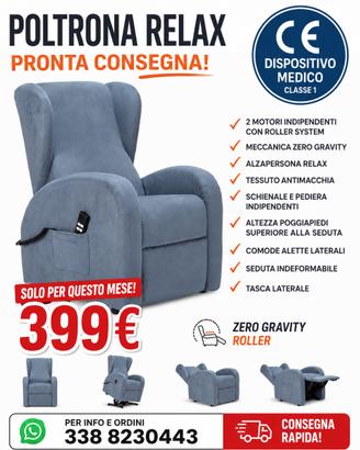 Poltrone relax pronta consegn 24 h
