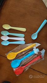 set cucchiai colorati silicone nuovi
