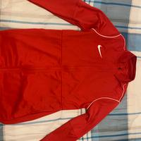 Felpa Nike dri-fit half zip rossa