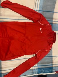 Felpa Nike dri-fit half zip rossa