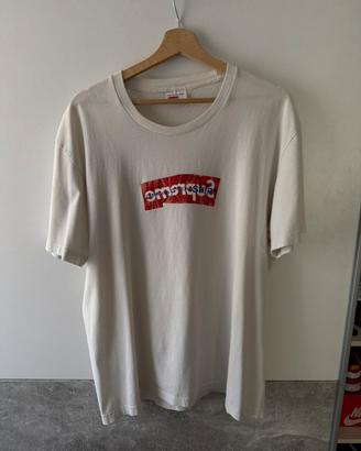 T-shirt Box Logo Supreme Comme de Garcon XL white