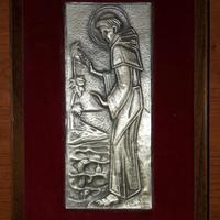 San francesco quadro argento da collezione. leggi