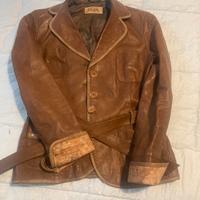 Giacca pelle prima classe Alviero Martini