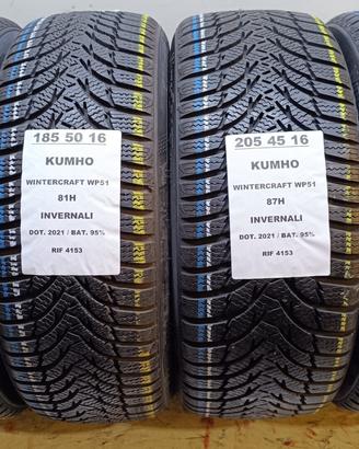 4 GOMME 185 50 16/205 45 16 KUMHO INV RIF4153