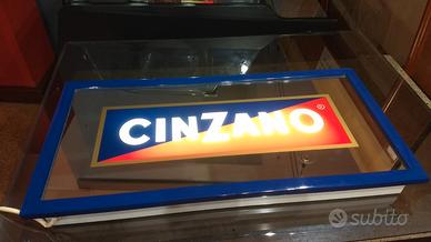 Insegna vintage a specchio anni 70 Cinzano